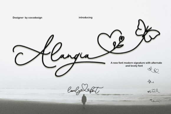 Alangia: A Modern Script Font for Signature Branding
