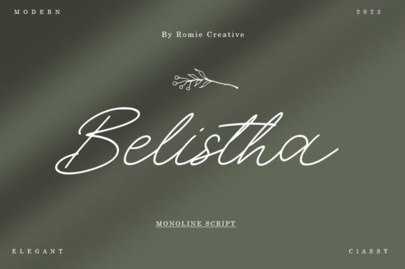 Belistha: A Polished Monoline Font for Branding