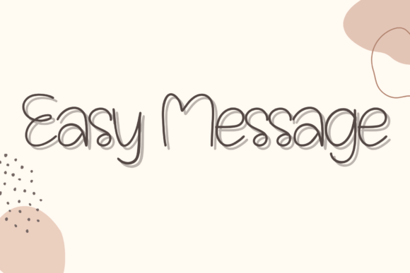 Easy Message: A Script Font for Editorial Elegance