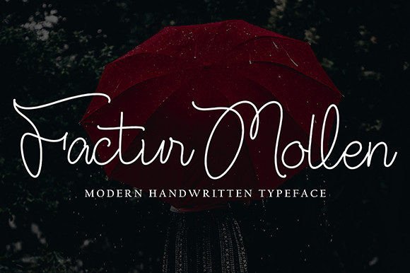 Factur Mollen: The Handwritten Font for Creative Product Design
