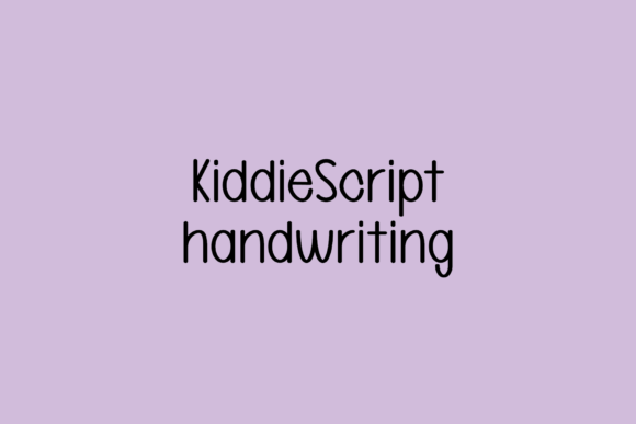 Kiddiescript: A Handwritten Font for Editorial Personality