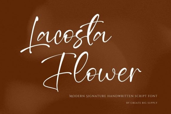 Lacosta Flower: An Elegant Script Font for Branding